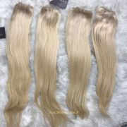 Extension lisce in biondo platino