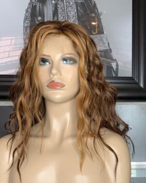 FHP Parrucca full lace castana chiara con face frame highlight