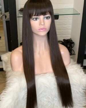 FHP full lace fringe castani colore castano media