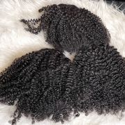 Afro Kinky Curl ricci di tipo 4A-4C offerta dei Bundles con o senza closure